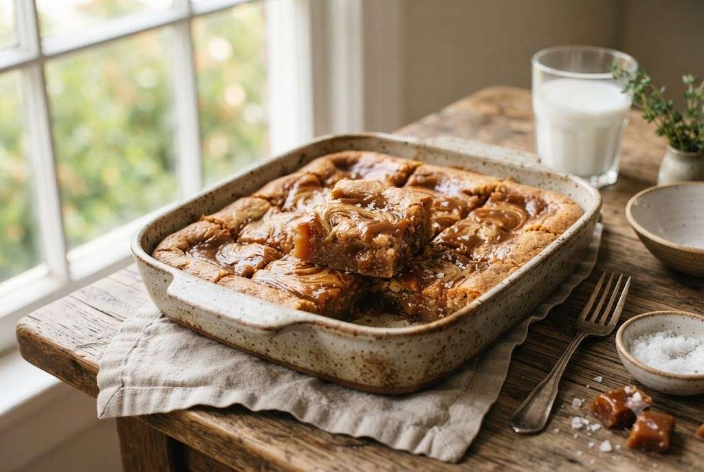 Miso Caramel Blondies