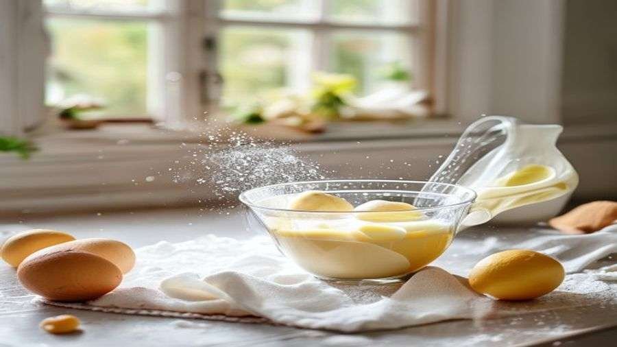 Step 1 — Whisk eggs and sugar