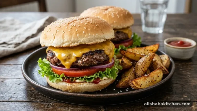 Easy Homemade Beef Burgers With Simple Ingredients