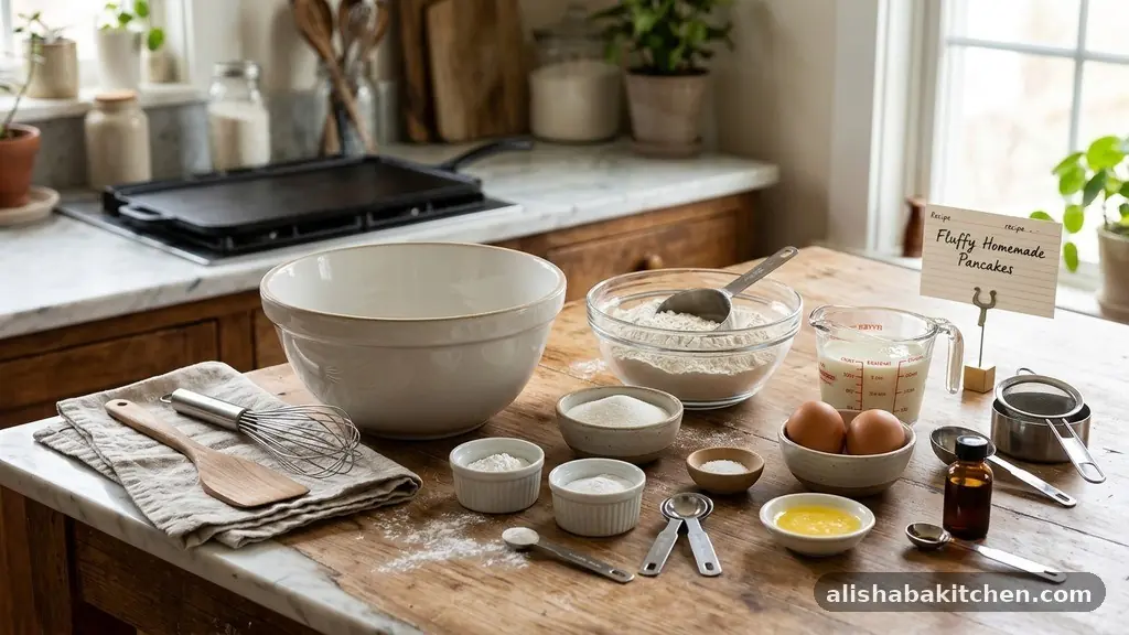 Ingredients - How to Make Fluffy Homemade Pancakes From Scratch