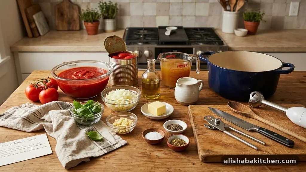 Ingredients - Easy Homemade Tomato Soup for a Cozy Dinner