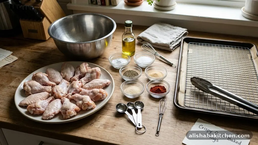 Ingredients - Crispy Oven-Baked Chicken Wings With Simple Seasoning