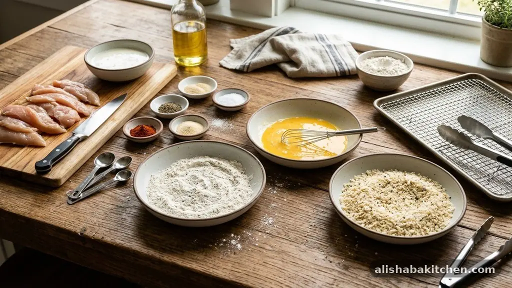 Ingredients - How to Make Crispy Homemade Chicken Tenders